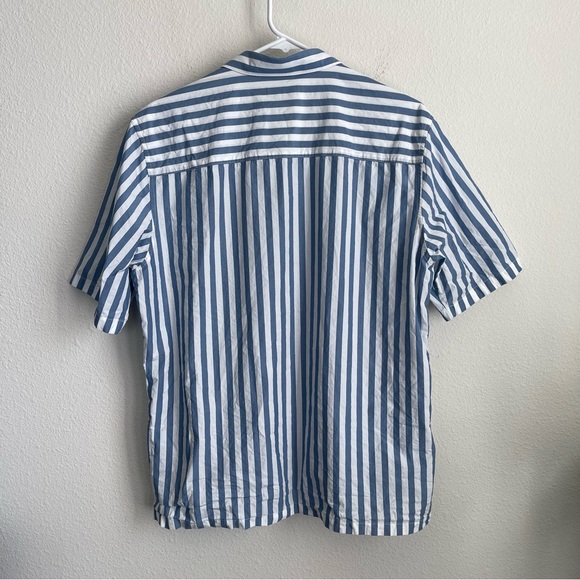 THEORY Button Down Short Sleeve Striped Shirt - Picture 5 of 5